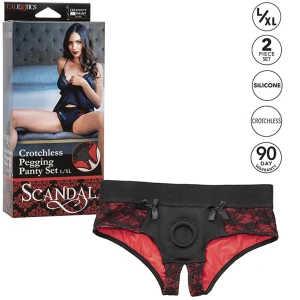 CALEXOTICS - SCANDAL KOMPLET MAJTEK BEZ KROKU Z DILDO ROZMIAR L/XL